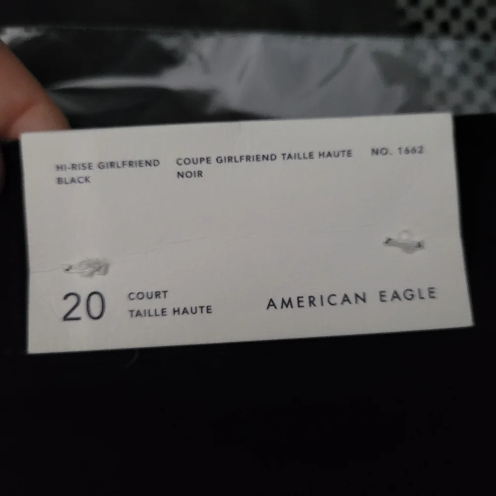 AMERICAN EAGLE | black high rise button fly jeans - size 20 short - Picture 7 of 10